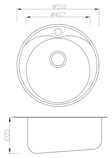 Мойка кухонная Zorg Inox RX RX ZR-510/205